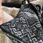 Lucky Brand  boho Aztec tribal beach cozy black off white poncho cardigan OS​​​ Photo 4