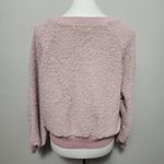 Poof! 44. Poof Warm & Cozy dusty mauve textured bubble sleeve sweater size small Photo 4