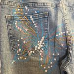 BQB Womens Light Blue Denim Jeans 7 Butterfly Embellishing Low Rise 32x25 Crop Size undefined Photo 5