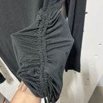 Banana Republic Black Ruched Sides Long Sleeve Top Size M Photo 2