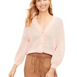 Loft NEW  Marled Yellow Balloon Sleeve Cardigan Sweater Photo 7