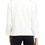 Kasper 3/4 Sleeve Wing Collar Crosshatch Jacket Plus Size 3X Ivory Gold Button Photo 2