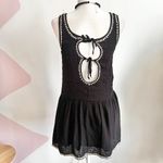 Forever 21 Black Embroidered Mini Dress, Boho, Witchy, Gothic, Cottagecore, Romantic, Small Photo 2