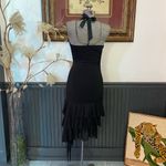 Vintage 90s I.N. San Francisco Gothic Black Halter Asymmetrical Faerie Dress~S💚 Photo 5