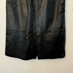 Vintage Pelle women’s Black Leather Midi Skirt Size 10 Photo 5