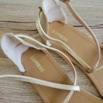 EXPRESS gold reptile toe ring sandals size 8 Photo 3