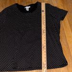 Rebecca Malone  Woman Black and White Dotted Tee‎ Photo 5