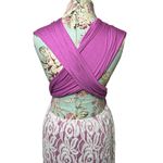 Womens Boho Convertible Maxi Wrap Dress sz Small Lace Overlay Purple White Sexy Photo 4