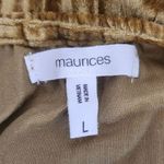 Maurice's Dark Gold Crushed Velvet Top with Puffy Sleeves Size Large Photo 5