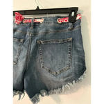 Altar'd State  Jorts Size 28 Denim Jean Shorts Bandana Belt Frayed Hem Photo 3