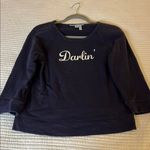 Draper James  Navy Blue Darlin' Sweatshirt Photo 0