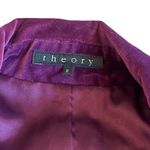 Theory  Purple Velvet Velour Blazer Jacket Button-Down Bold Classic Size 6 Womens Photo 5
