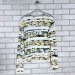 Anthropologie Moth NWT Array Floral Striped Zip Front Cardigan Sweater Size L Photo 6