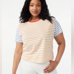 Free Assembly Women's Crop Box Tee with Short Sleeves Orange Size L Photo 0