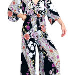 Jaase Anthropologie  Floral Boho Romper Medium Wide Leg Bell Sleeve Photo 0