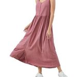 Frye Midi Mauve Tank Button Up Dress Square Size Small Staple Cottage Core Photo 0