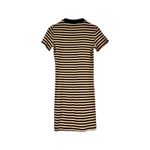 ZARA Y2k Style Preppy Polo Shirt Dress Striped Black Orange white Small Photo 2