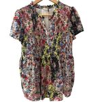 Anthropologie ‎ Akemi + Kin Grace Floral Smocked Top Multi Size Medium Photo 5