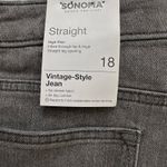 Sonoma  Jeans Gray Black Wash High Rise Vintage Style Straight Leg Size 18 NEW Photo 7