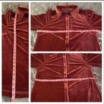 Modcloth  Here For the Drama Button Up Corduroy Velvet Top Balloon Sleeve Wine S Photo 8