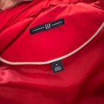 Gap Vintage Y2K  Size S Red Down Winter Puffer Vest Fur Lined Removable Hood Photo 3