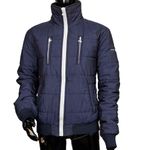 Moods Of Norway Navy Zip Up Puffer Jacket Size Medium Blue Photo 3