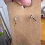 Plunder purple faux leather pierced dangle earrings Photo 2