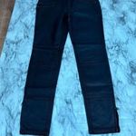 Free People Faux leather Skinny Jeans size 4 Black Gold Zipper detail Photo 4