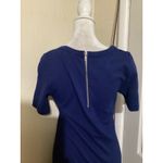 Reiss  Navy Blue Scoop Neck Ruffle Hem Sheath Dress Size XS Photo 3
