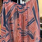 Xxi  Coral Blue Geometric‎ Print Sheer Cover Up Dress Sleeveless Large Photo 1