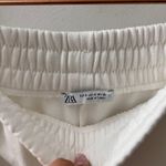 ZARA white wide leg sweatpants Photo 2