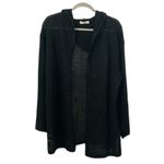 Elan  Black Crotchet Hoodie Open Front Cardigan(Size Large) Photo 2