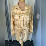 Free People  Beach Striped Belted Shirt‎ Dress Photo 1