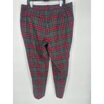 Talbots Pants Women's 16 Pants Gray Red Tartan Plaid Wool Blend Office Preppy Photo 5