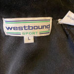 Westbound Vintage  Sport Black and Gold Velour Jacket Size L Photo 3