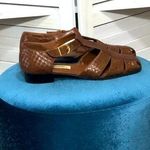 Etienne Aigner Italian fisherman genuine leather close toe heeled sandals sz 10 Photo 0