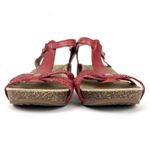 Abeo Womens Urmy Wedge Sandals Leather Blend Upper Ankle Strap Red Size 10 Photo 1
