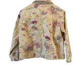 Travelsmith women’s petite MED flowered‎ denim jacket Purple Photo 7