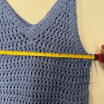 Free People FP Beach Blue Crochet Knit Tank Top size small Photo 2