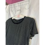 Ymi Collections Black And White Striped Crop T-Shirt Woman’s Size Large Photo 3