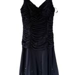 Sue Wong Vintage Black Beaded Ruched Dress Photo 1