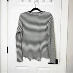 Current/Elliott Current Elliott The Slice Grey Stripe Oversized‎ Long Sleeve Tee Size 0 Photo 6
