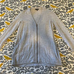 Eileen Fisher  Heather Grey V Neck Zip Cardigan EUC Size S Photo 0