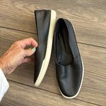 Ecco  black leather simpil loafer white rubber sole Photo 3