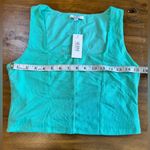 Revolve AFRM Top Double Lined Green Mesh Corset Square Neck Sleeveless Tank Coquette NWT Photo 3