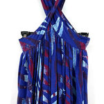 We The Free size Medium criss cross strap tank top flowy blue purple Photo 0