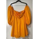 For Love & Lemons Saint Lucia Mini Dress Off The Shoulder Orange Size Small NWT Photo 1