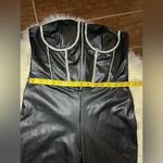 Hot & Delicious  black faux leather bustier jumpsuit sz Large Photo 4