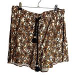 Anthropologie Real Fun, Wow! for  Flannel Piping Sleep Shorts Size Medium Floral Photo 2