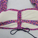 Matilda Jane  Purple Floral Halter Tie Padded Bikini Bralette Swim Top S Small Photo 4
